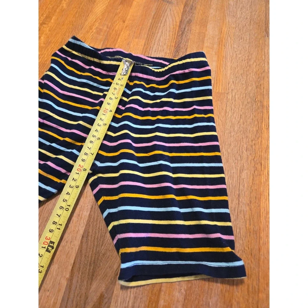 Crown & Ivy Girls Medium Pink‎ Llama Books Puff Short Sleeve Striped Short Set